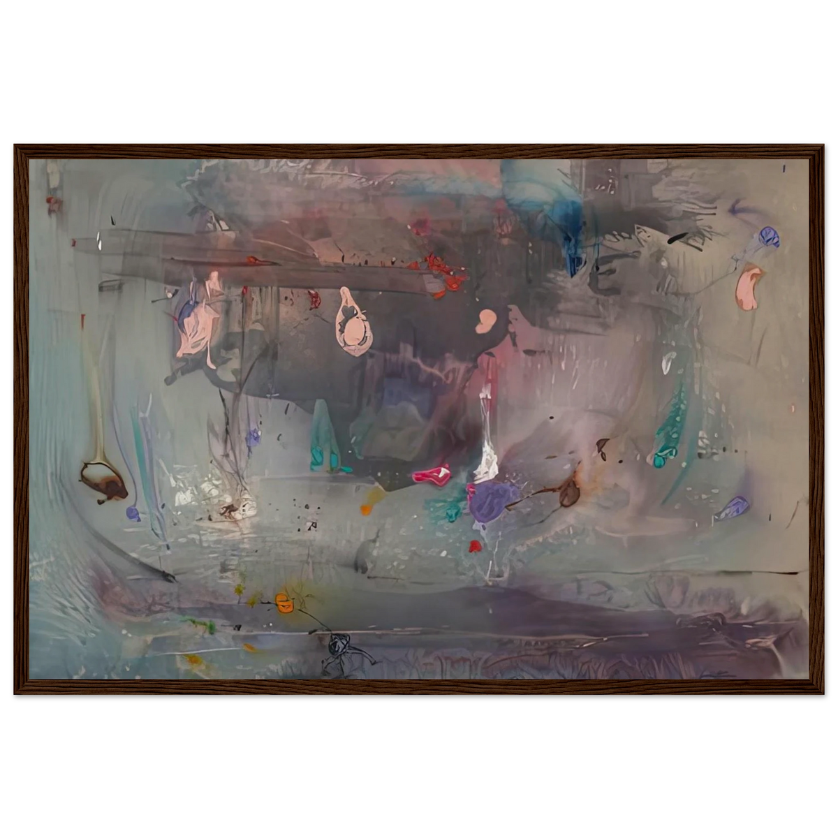 Grey Fireworks, 1982- Framed Poster | Helen Frankenthaler Framed Prints Wall Art | Frankenthaler Helen