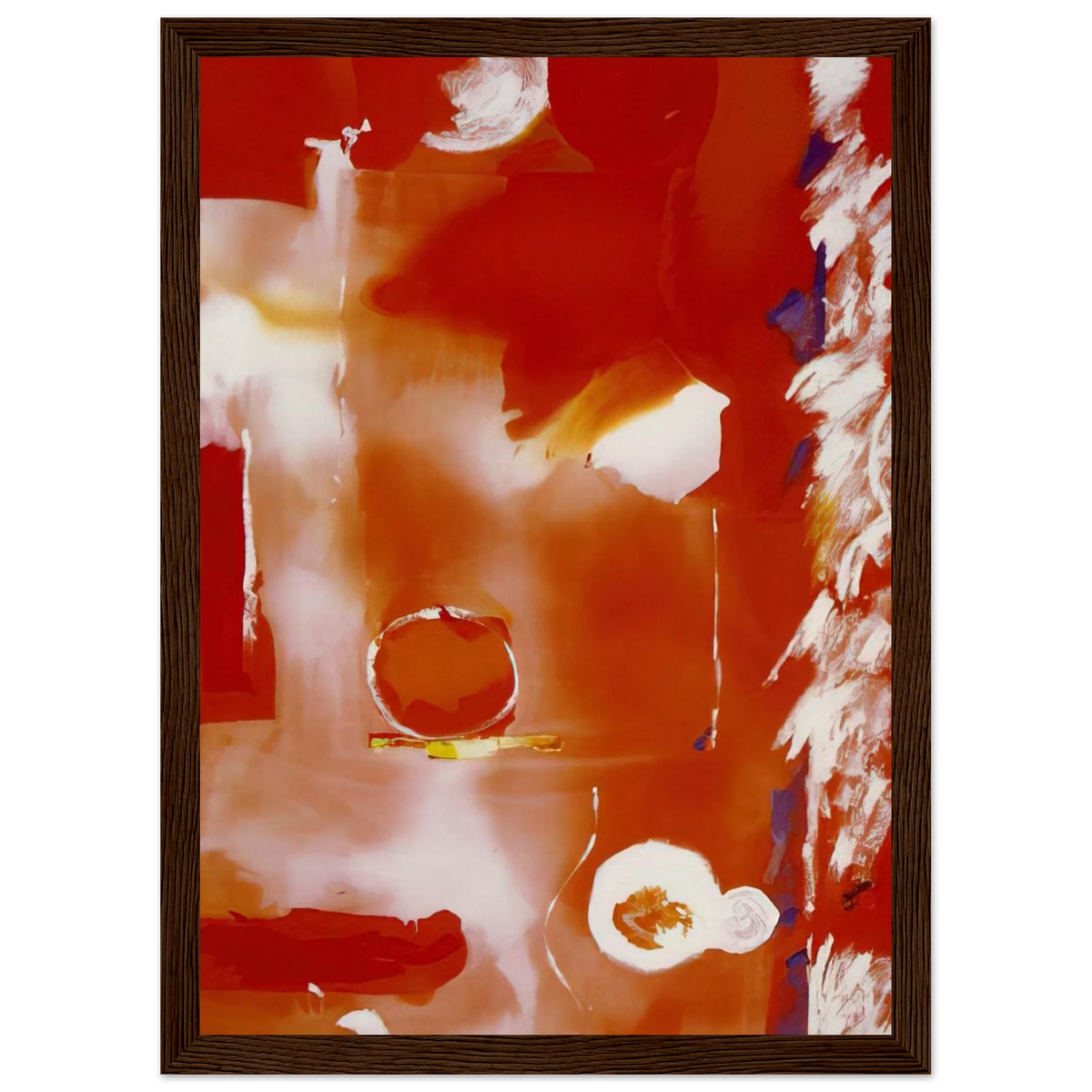 Seeing the Moon on a Hot Summer Day - 1987 Framed Poster | Helen Frankenthaler Framed Prints Wall Art | Frankenthaler Helen