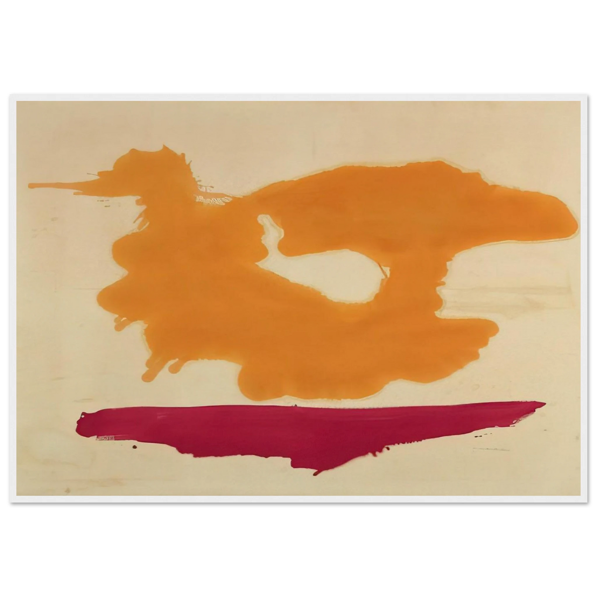 Only Orange - 1963 Framed Poster | Helen Frankenthaler Framed Prints Wall Art | Frankenthaler Helen
