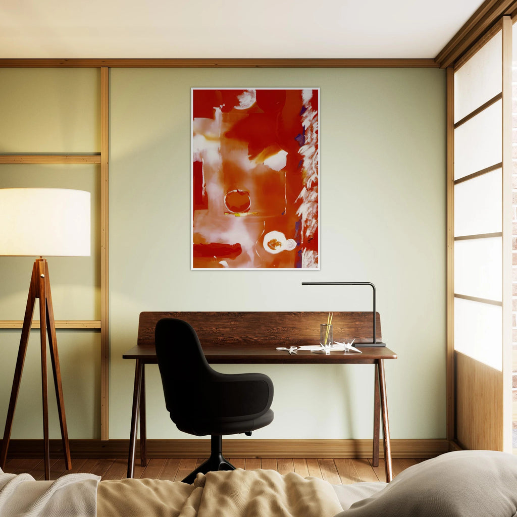 Seeing the Moon on a Hot Summer Day - 1987 Framed Poster | Helen Frankenthaler Framed Prints Wall Art | Frankenthaler Helen