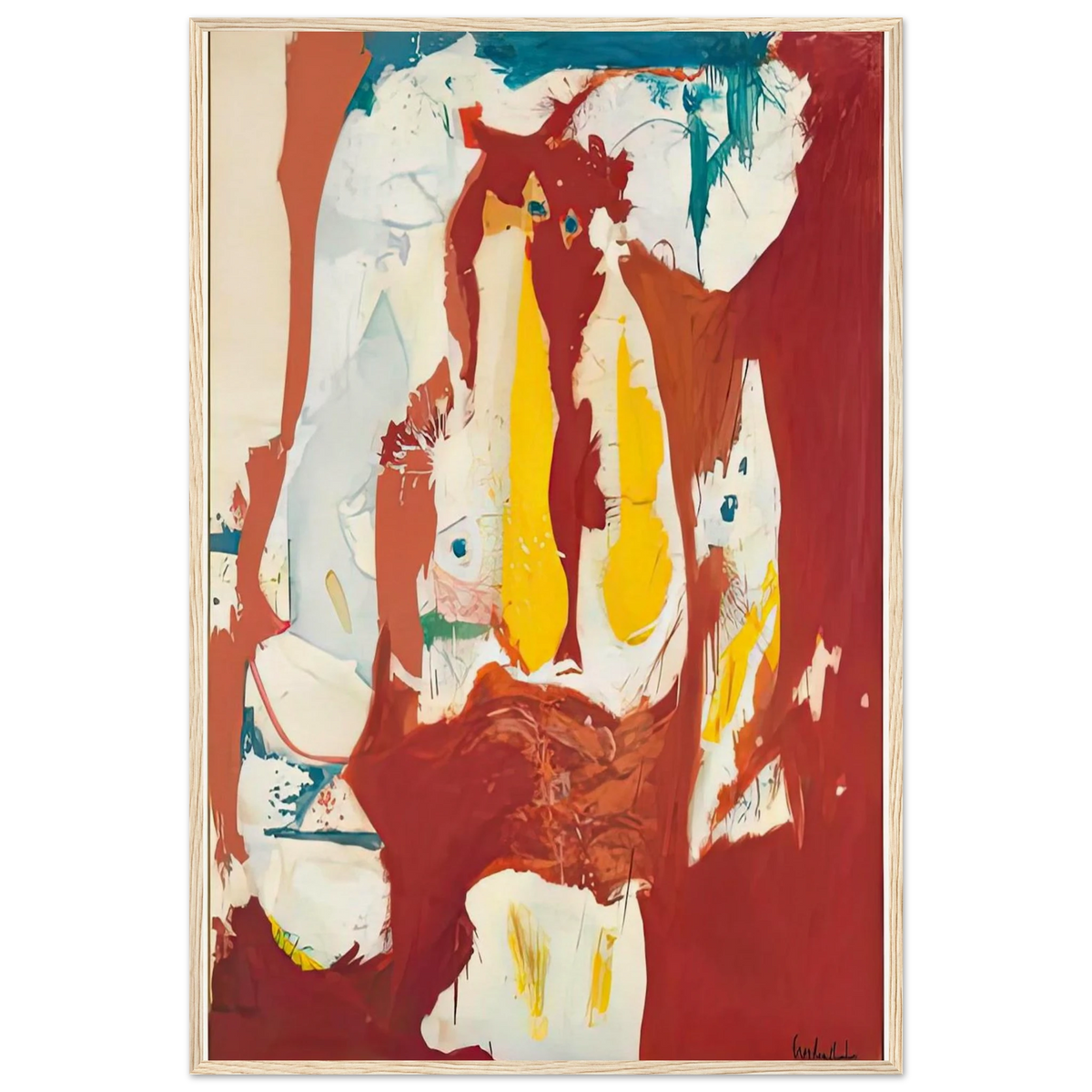 The Red Sea, 1959- Framed Poster | Helen Frankenthaler Framed Prints Wall Art | Frankenthaler Helen
