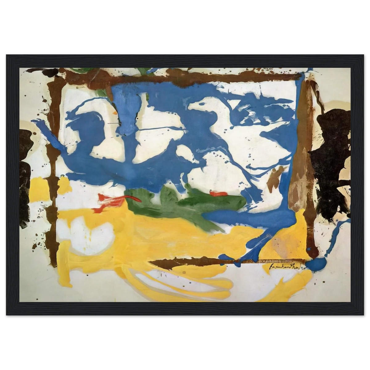 Swan Lake #2 - 1961 Framed Poster | Helen Frankenthaler Framed Prints Wall Art | Frankenthaler Helen