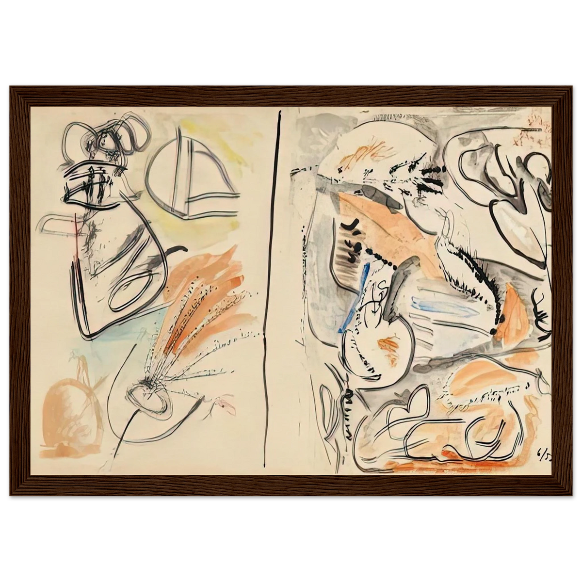 Window Shade No. 2, 1952- Framed Poster | Helen Frankenthaler Framed Prints Wall Art | Frankenthaler Helen