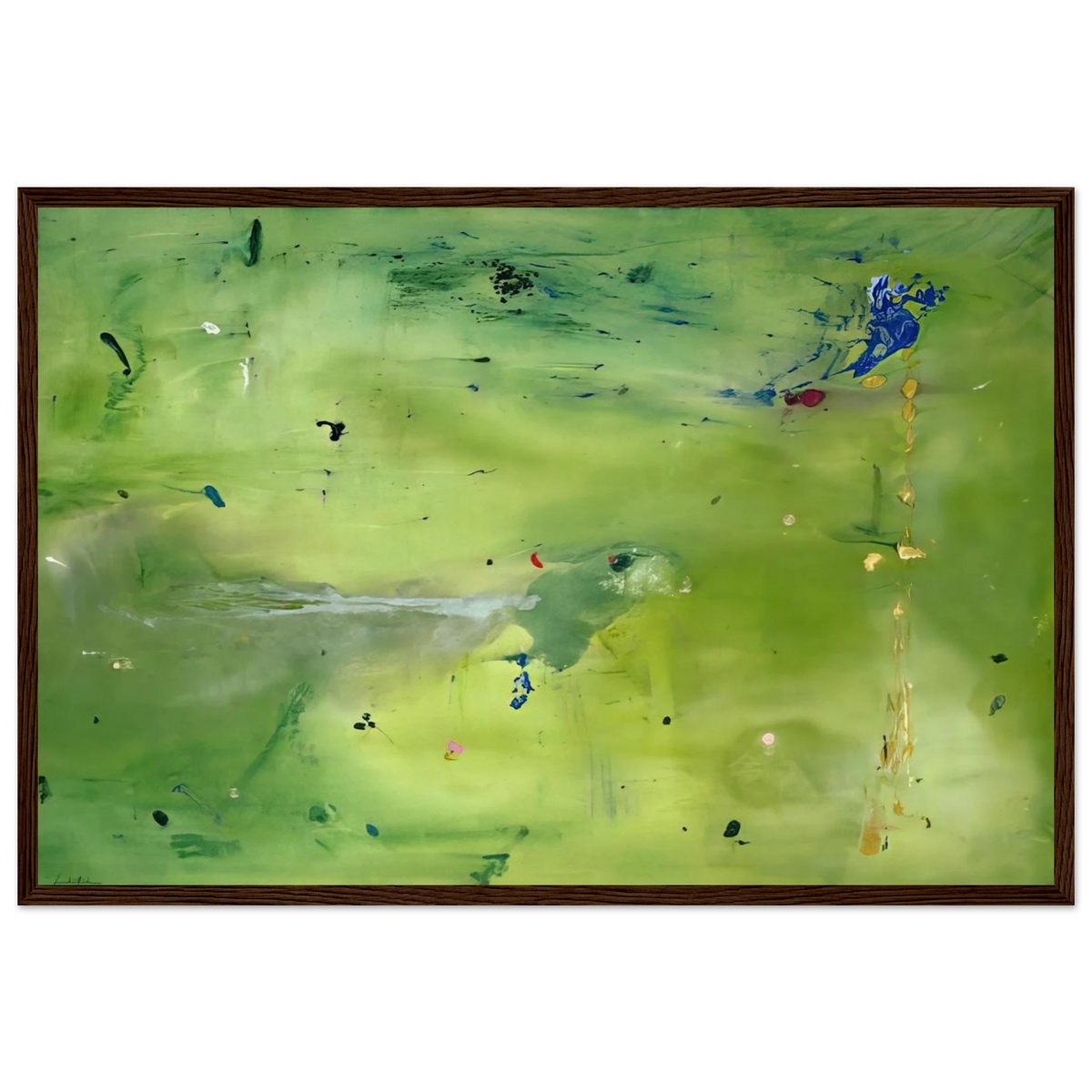 A Green Thought in a Green Shade - 1981 Framed Poster | Helen Frankenthaler Framed Prints Wall Art | Frankenthaler Helen