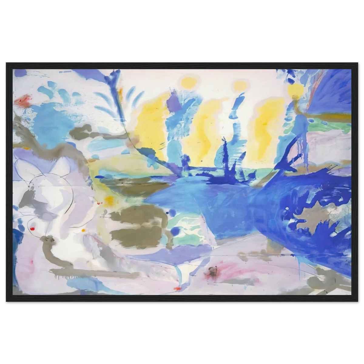 Basque Beach - 1958 Framed Poster | Helen Frankenthaler Framed Prints Wall Art | Frankenthaler Helen