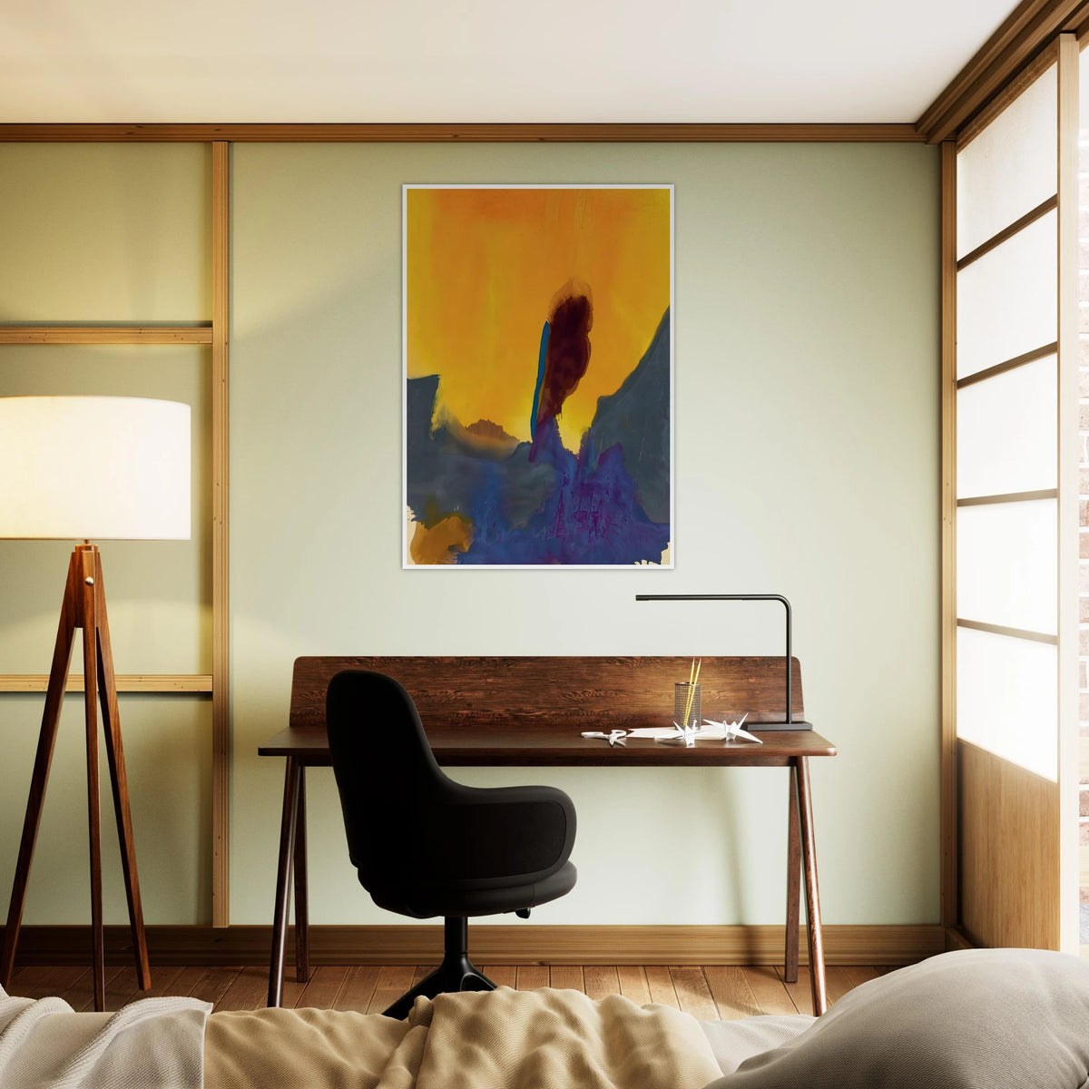 Glow II - 1968 Framed Poster | Helen Frankenthaler Framed Prints Wall Art | Frankenthaler Helen
