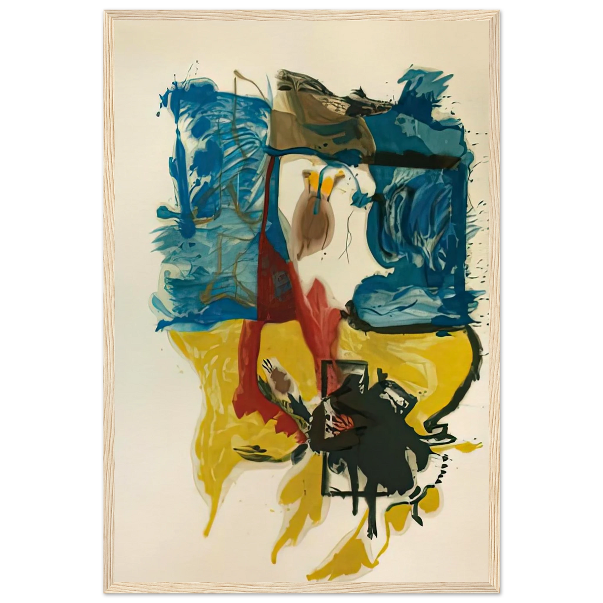Beach Scene, 1961- Framed Poster | Helen Frankenthaler Framed Prints Wall Art | Frankenthaler Helen