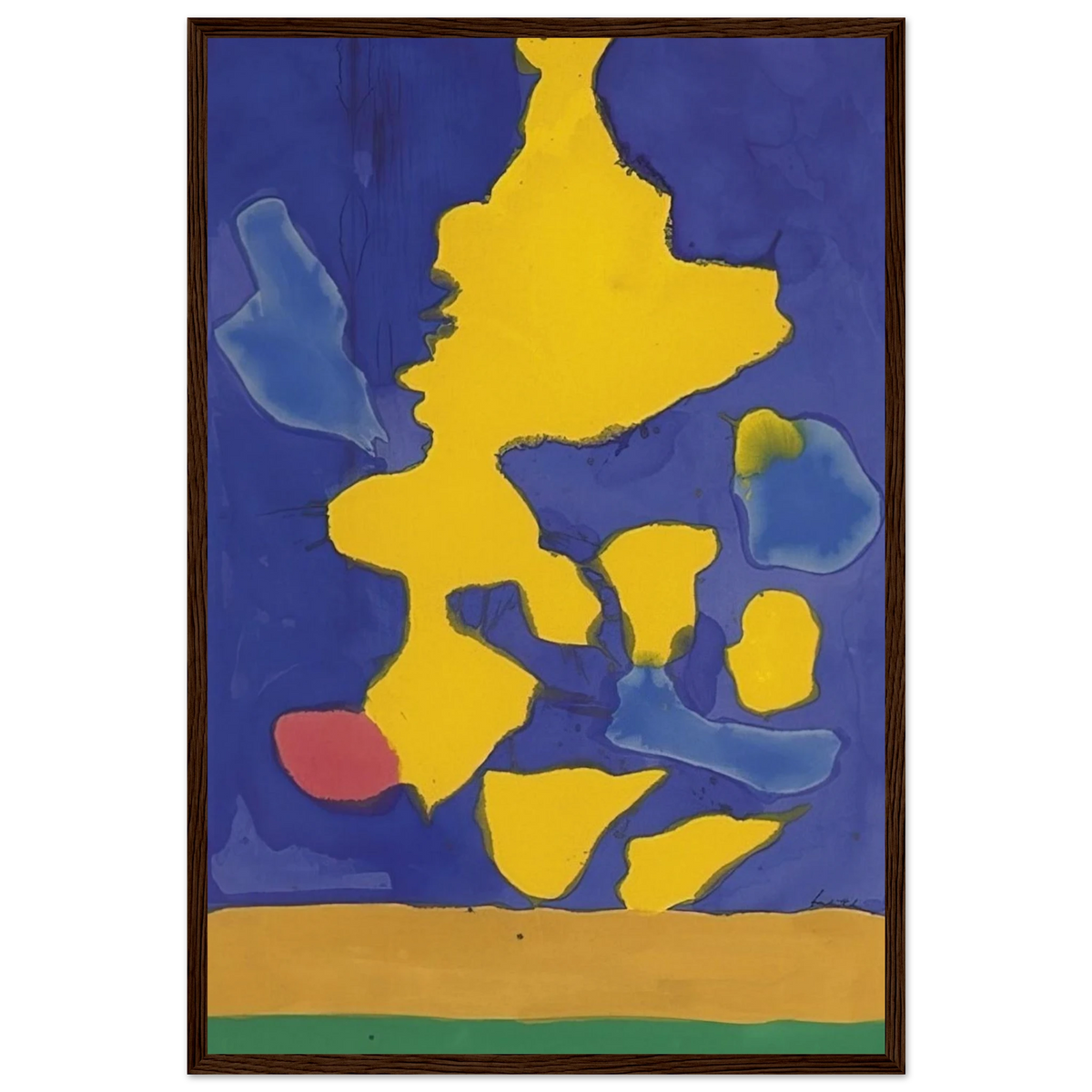 Saturn Revisited - 1964 Framed Poster | Helen Frankenthaler Framed Prints Wall Art | Frankenthaler Helen