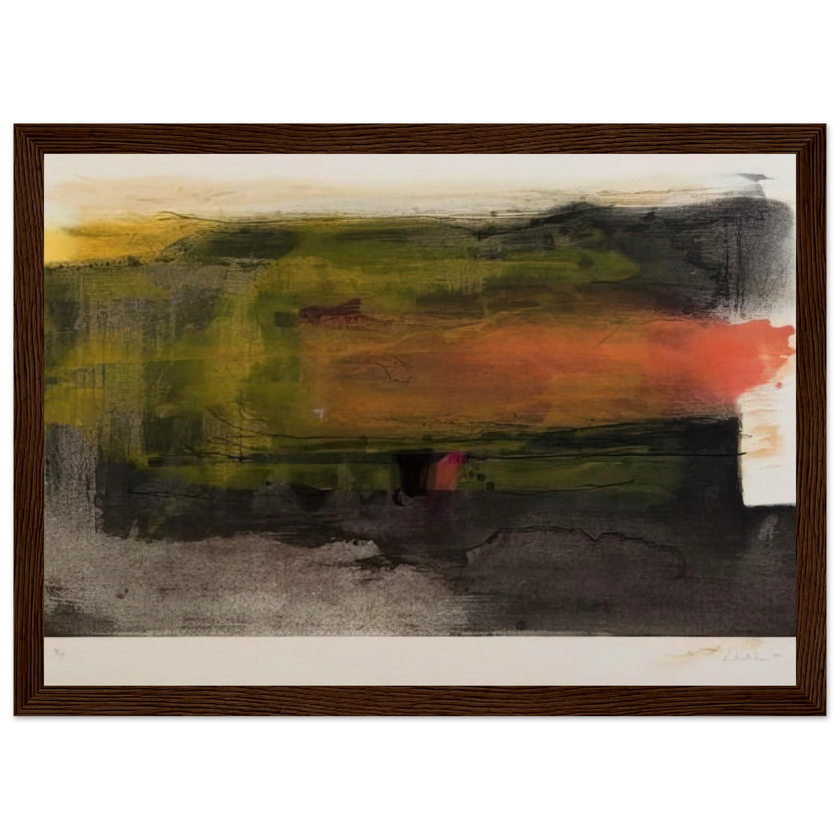 Deep Sun - 1983 Framed Poster | Helen Frankenthaler Framed Prints Wall Art | Frankenthaler Helen
