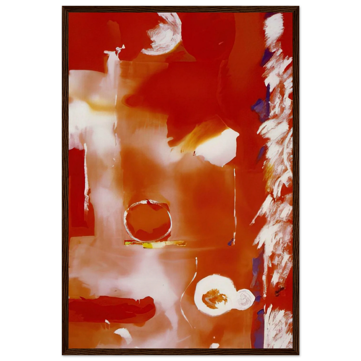 Seeing the Moon on a Hot Summer Day - 1987 Framed Poster | Helen Frankenthaler Framed Prints Wall Art | Frankenthaler Helen
