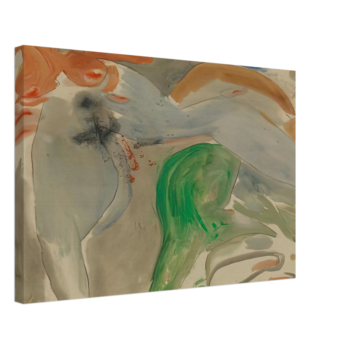 Scene with Nude, 1952- Canvas | Helen Frankenthaler Canvas | Frankenthaler Helen