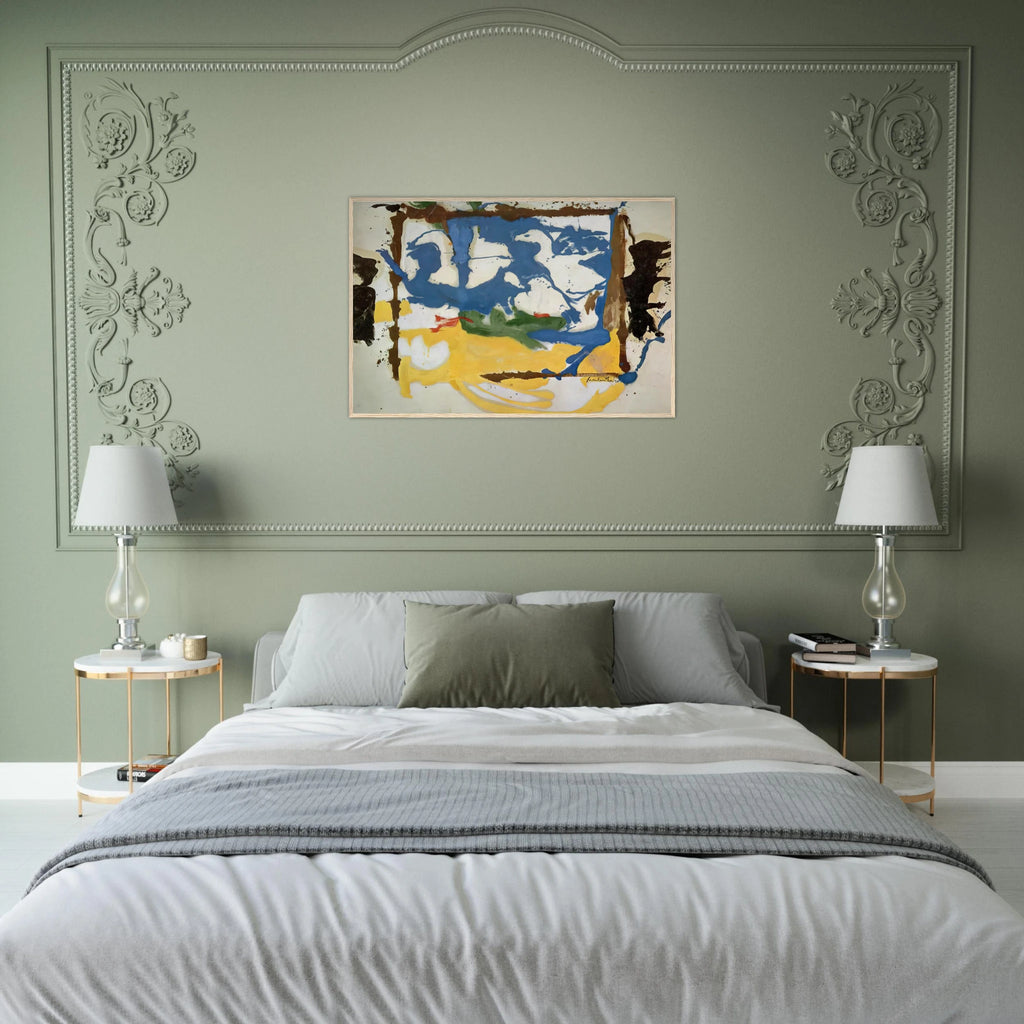 Swan Lake #2 - 1961 Framed Poster | Helen Frankenthaler Framed Prints Wall Art | Frankenthaler Helen