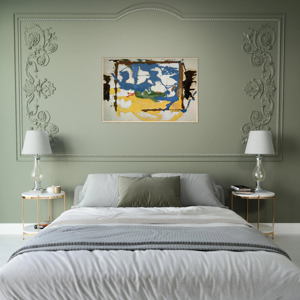 Swan Lake #2 - 1961 Framed Poster | Helen Frankenthaler Framed Prints Wall Art | Frankenthaler Helen