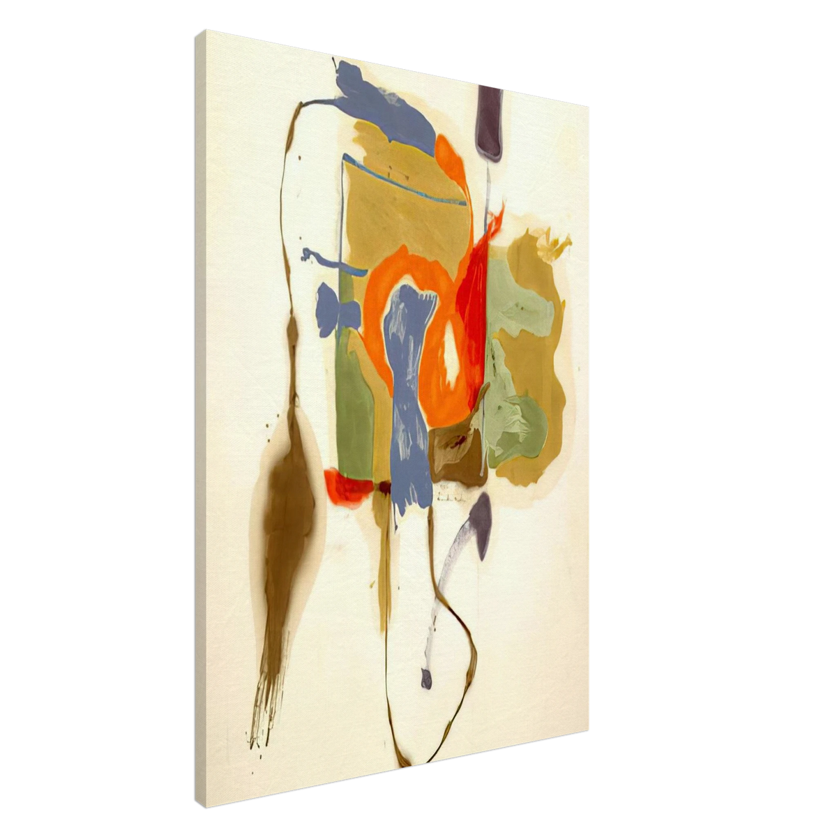 Blue Form in a Scene - 1961 Canvas | Helen Frankenthaler Canvas | Frankenthaler Helen