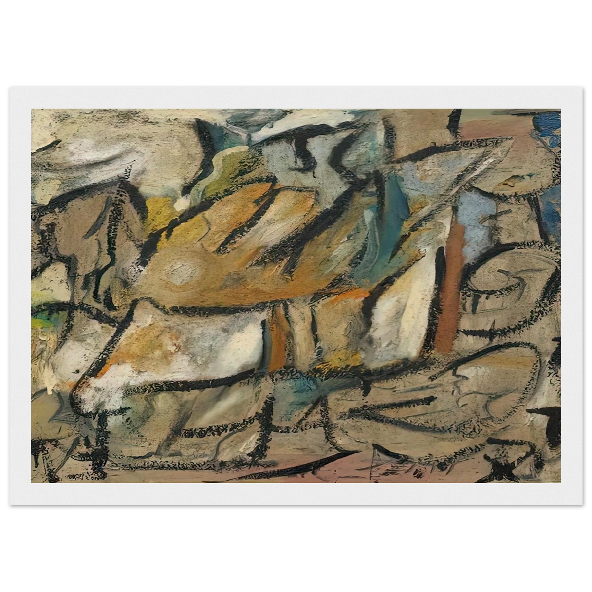 August Weather, 1951- Framed Poster | Helen Frankenthaler Framed Prints Wall Art | Frankenthaler Helen