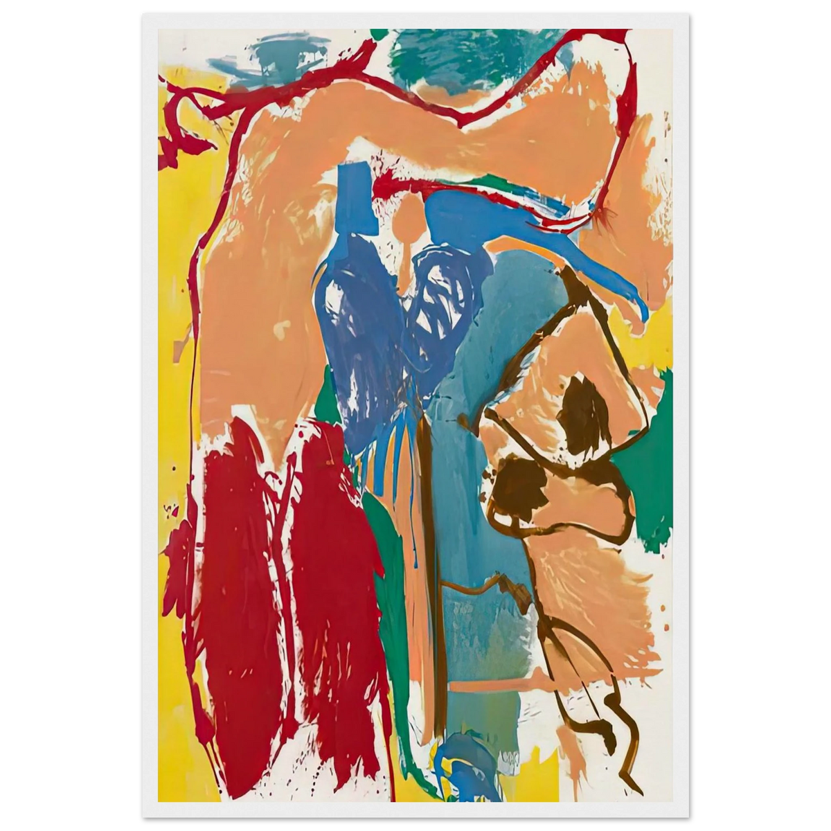Mediterranean Thoughts, 1960- Framed Poster | Helen Frankenthaler Framed Prints Wall Art | Frankenthaler Helen