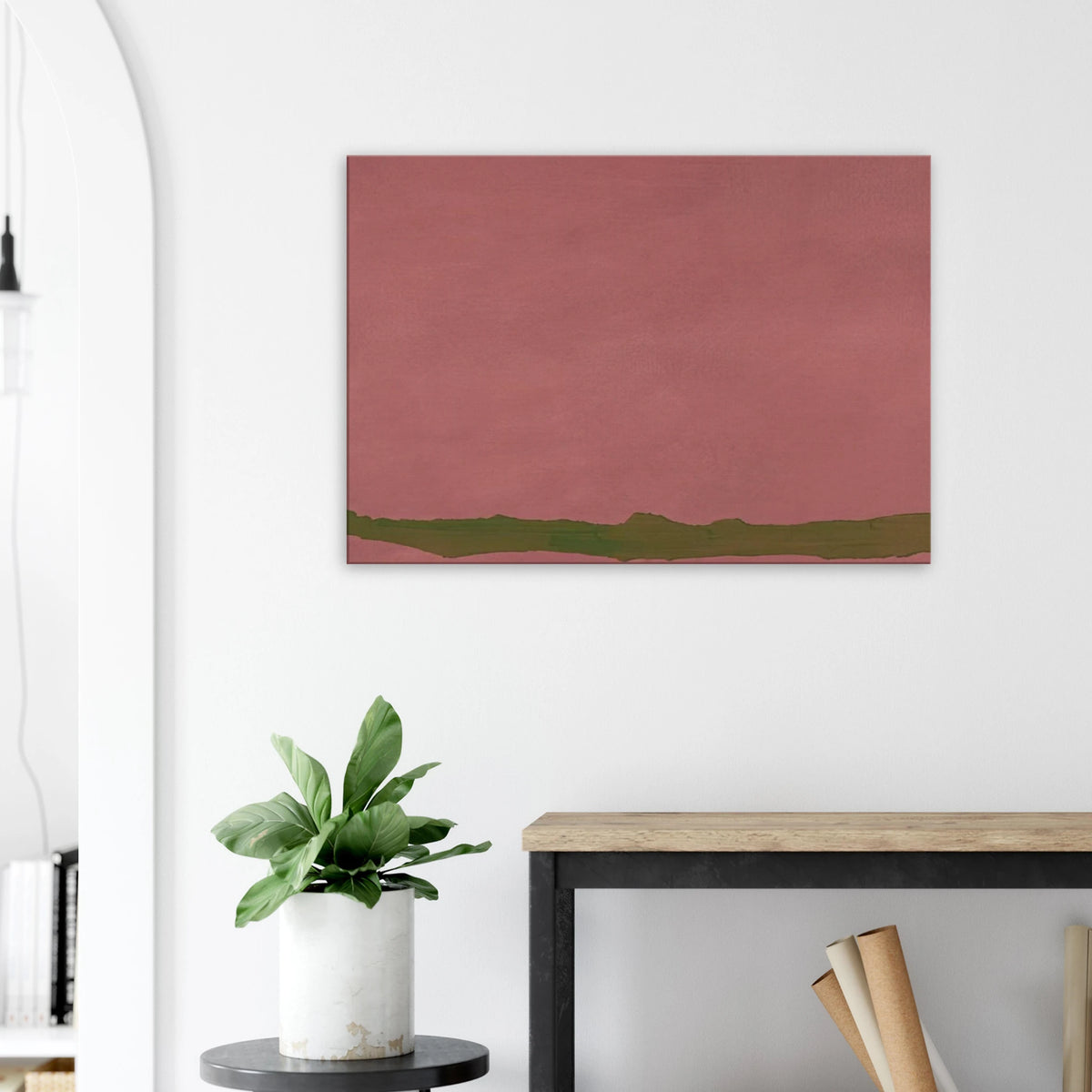 Green Likes Mauve - 1970 Canvas | Helen Frankenthaler Canvas | Frankenthaler Helen