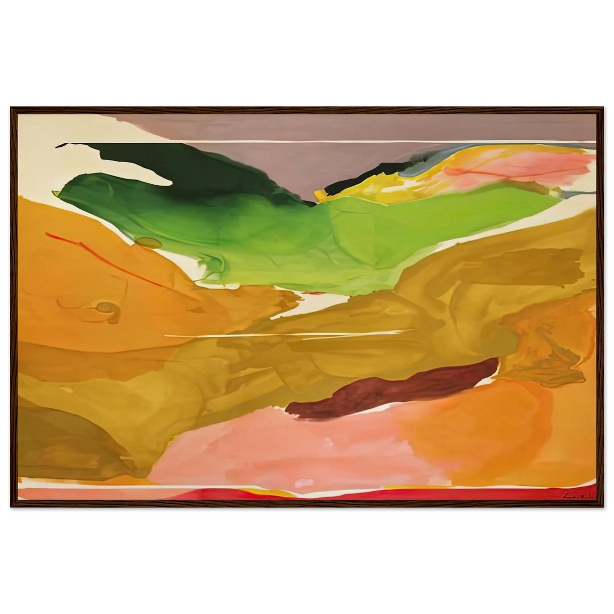 Nature Abhors a Vacuum, 1973- Framed Poster | Helen Frankenthaler Framed Prints Wall Art | Frankenthaler Helen