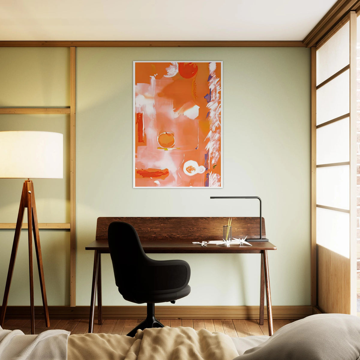 Seeing the Moon on a Hot Summer Day, 1987- Framed Poster | Helen Frankenthaler Framed Prints Wall Art | Frankenthaler Helen