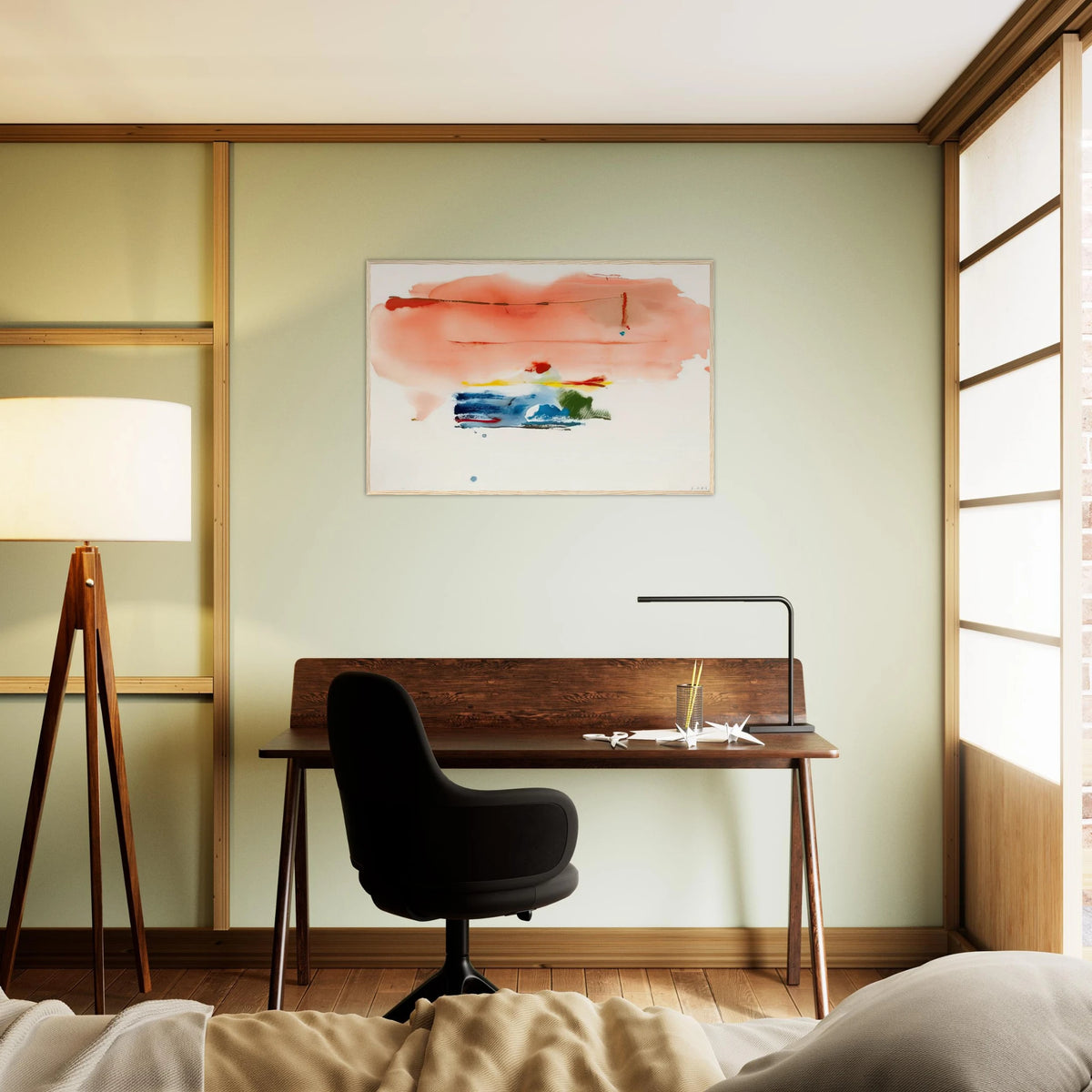 Santa Fe II - 1986 Framed Poster | Helen Frankenthaler Framed Prints Wall Art | Frankenthaler Helen