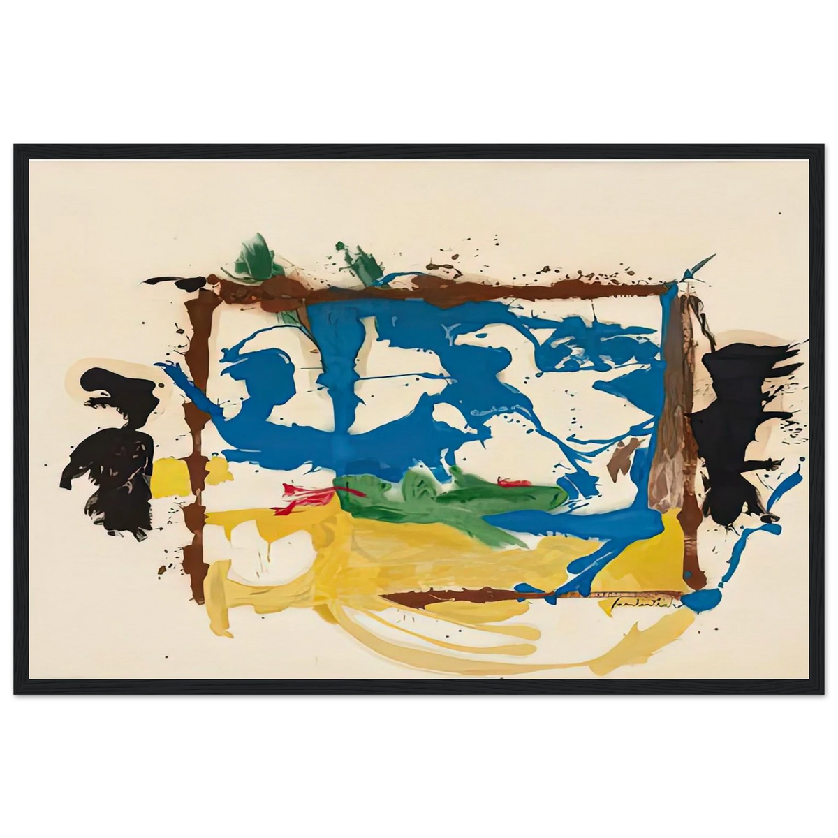 Swan Lake I, 1961- Framed Poster | Helen Frankenthaler Framed Prints Wall Art | Frankenthaler Helen