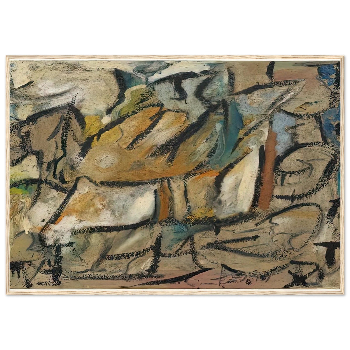 August Weather, 1951- Framed Poster | Helen Frankenthaler Framed Prints Wall Art | Frankenthaler Helen