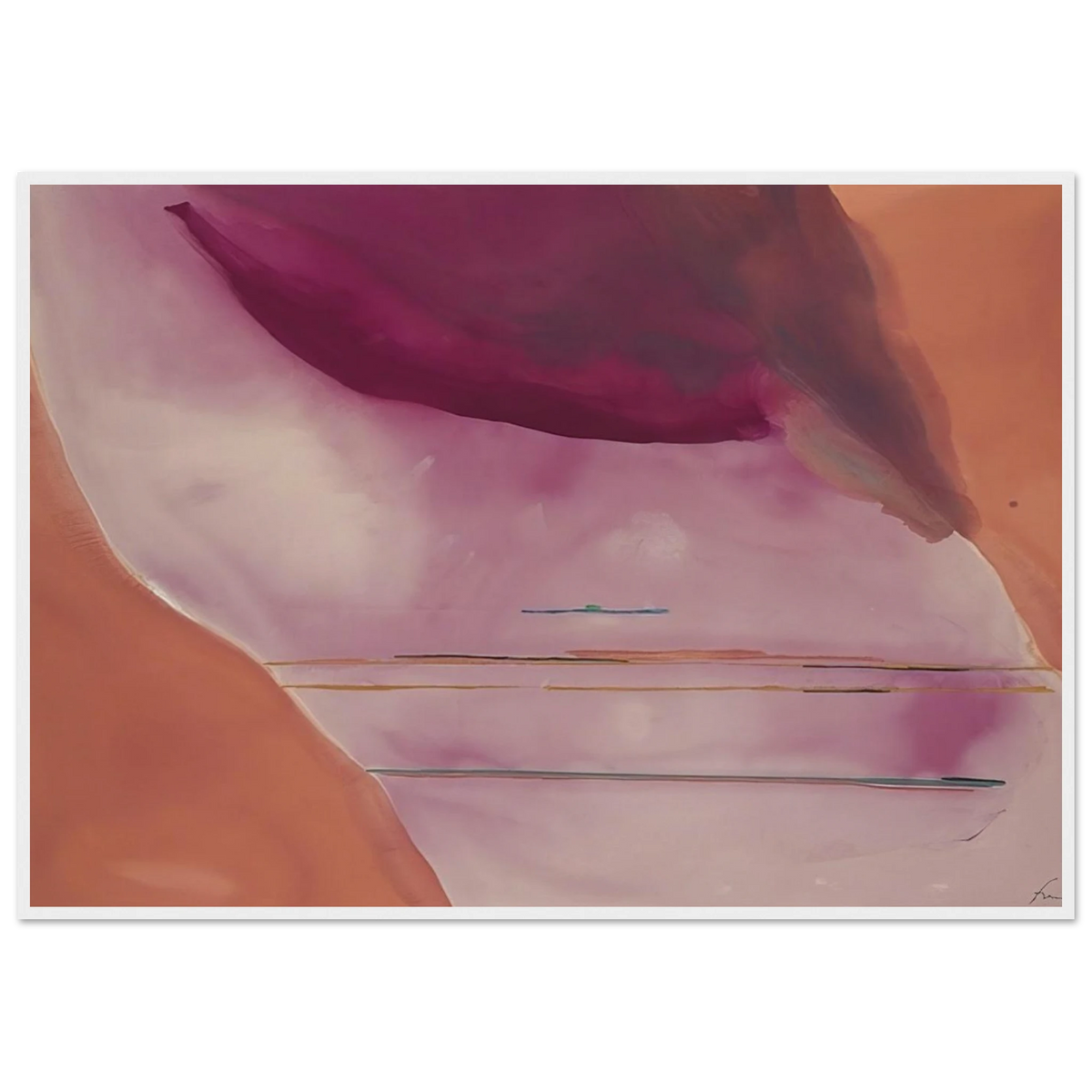 Pendulum - 1972 Framed Poster | Helen Frankenthaler Framed Prints Wall Art | Frankenthaler Helen