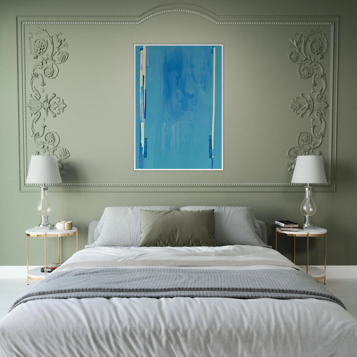 Blue Bellows, 1976- Framed Poster | Helen Frankenthaler Framed Prints Wall Art | Frankenthaler Helen