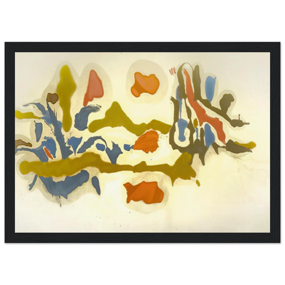 Seascape with Dunes - 1962 Framed Poster | Helen Frankenthaler Framed Prints Wall Art | Frankenthaler Helen
