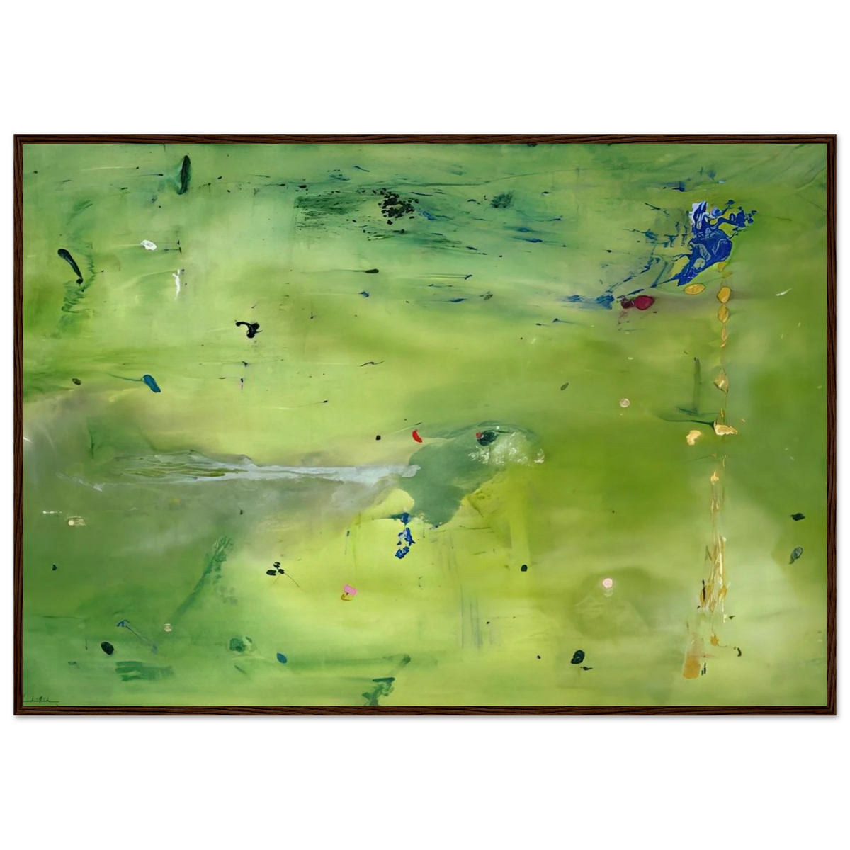 A Green Thought in a Green Shade - 1981 Framed Poster | Helen Frankenthaler Framed Prints Wall Art | Frankenthaler Helen