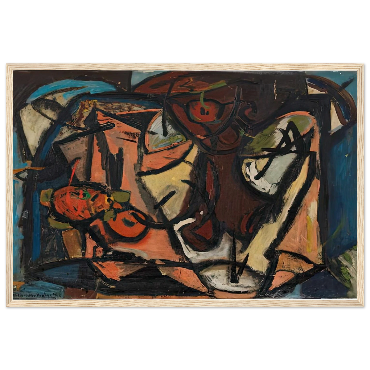 Still Life, 1948- Framed Poster | Helen Frankenthaler Framed Prints Wall Art | Frankenthaler Helen
