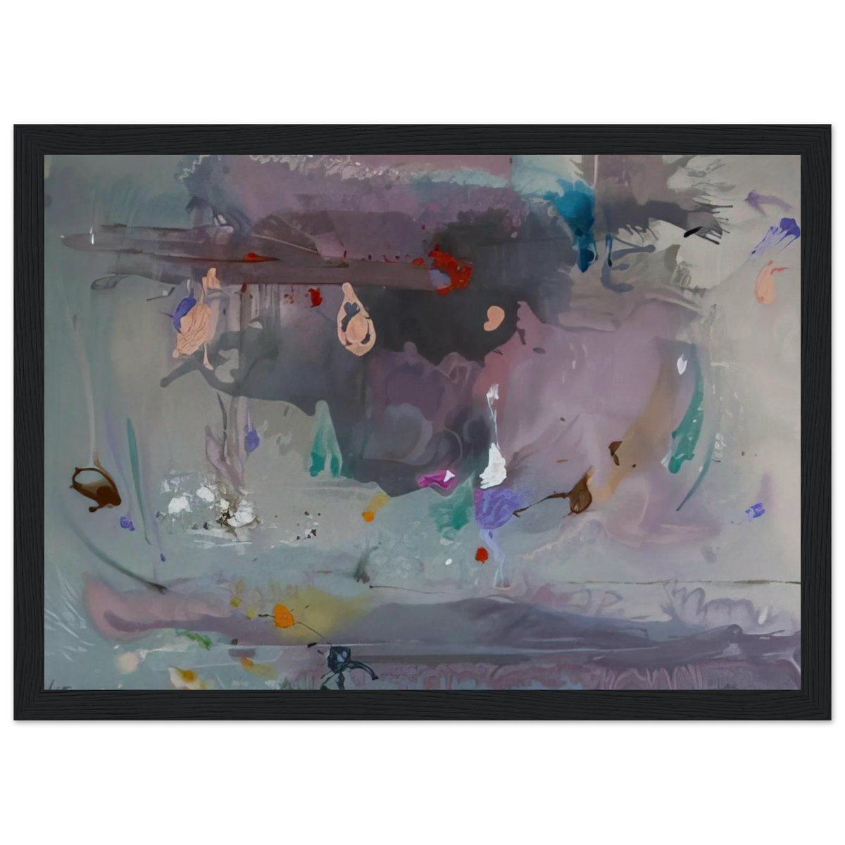 Grey Fireworks - 2000 Framed Poster | Helen Frankenthaler Framed Prints Wall Art | Frankenthaler Helen