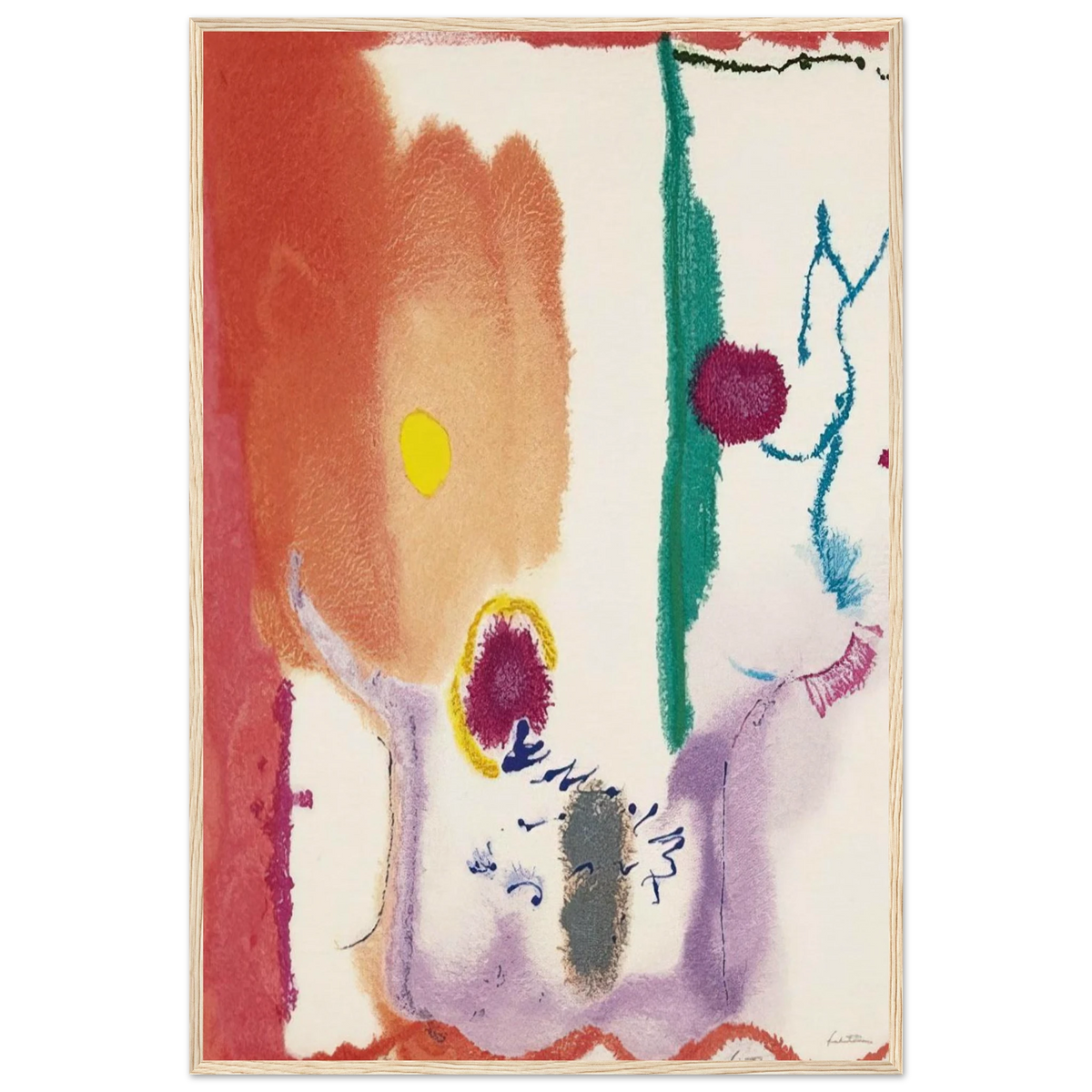 Beginnings - 2002 Framed Poster | Helen Frankenthaler Framed Prints Wall Art | Frankenthaler Helen