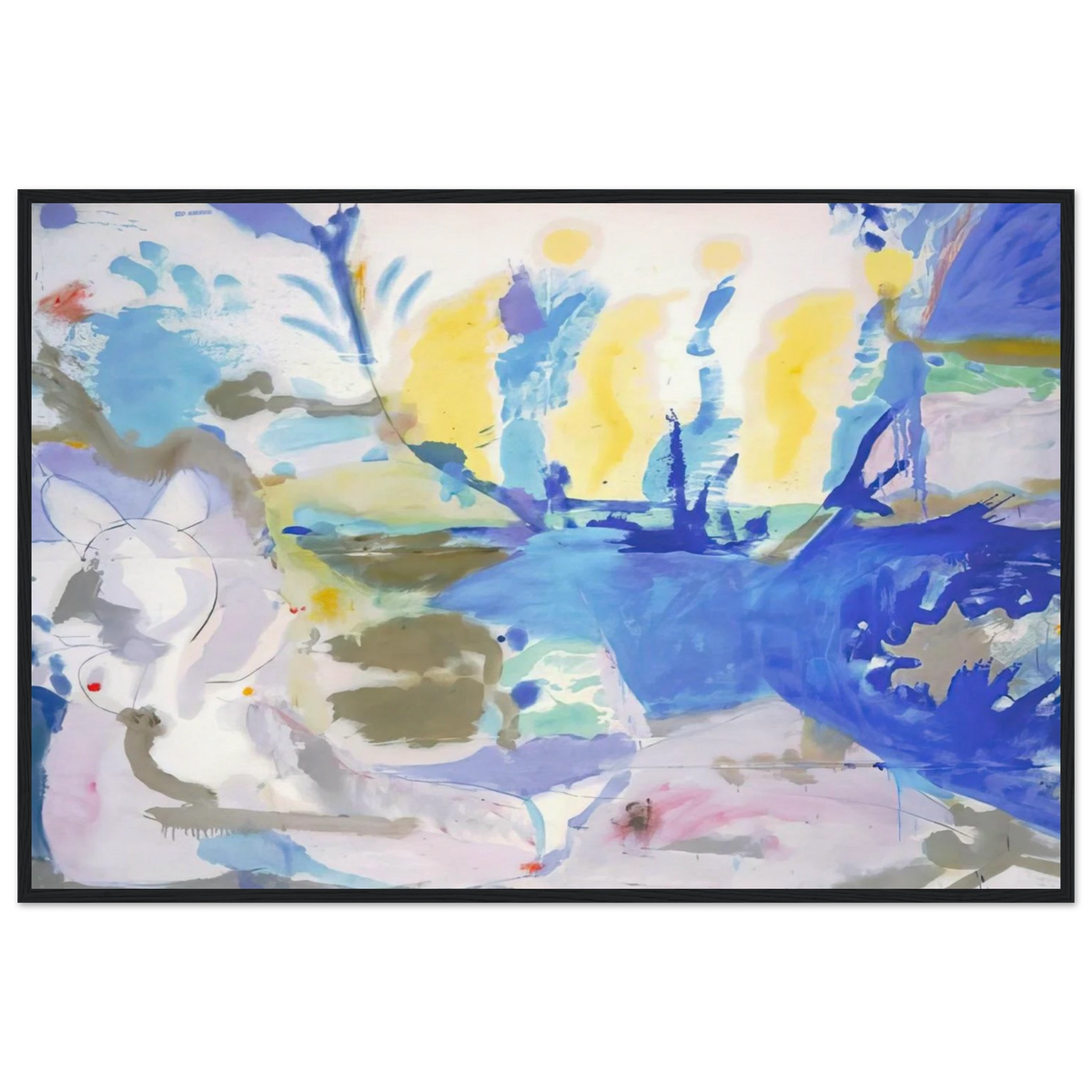 Basque Beach - 1958 Framed Poster | Helen Frankenthaler Framed Prints Wall Art | Frankenthaler Helen