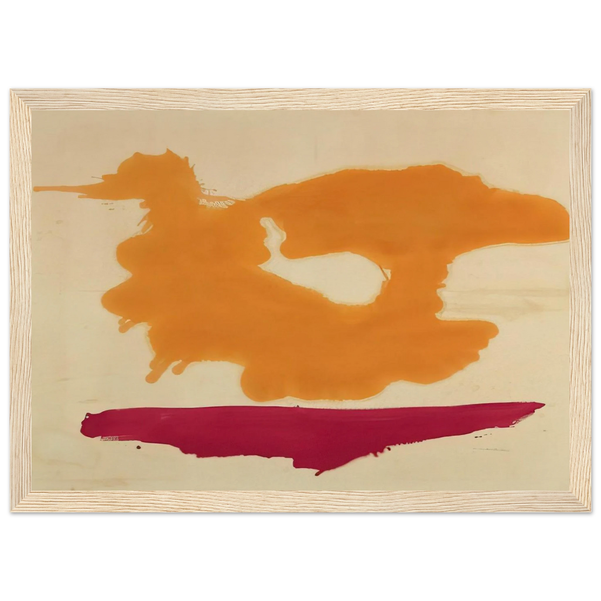 Only Orange - 1963 Framed Poster | Helen Frankenthaler Framed Prints Wall Art | Frankenthaler Helen