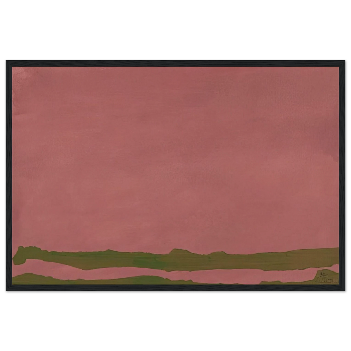 Green Likes Mauve - 1970 Framed Poster | Helen Frankenthaler Framed Prints Wall Art | Frankenthaler Helen