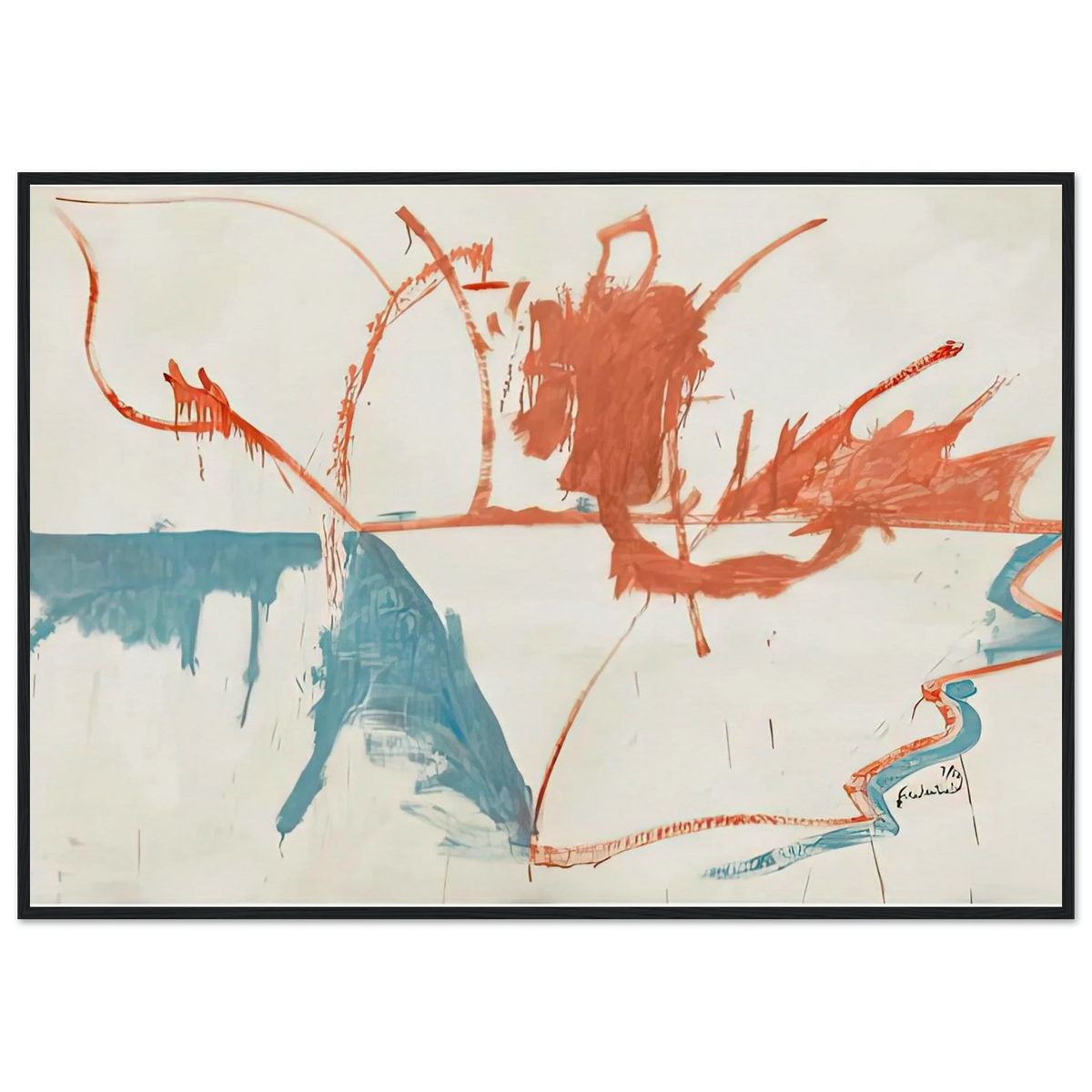 French Horizon, 1958- Framed Poster | Helen Frankenthaler Framed Prints Wall Art | Frankenthaler Helen