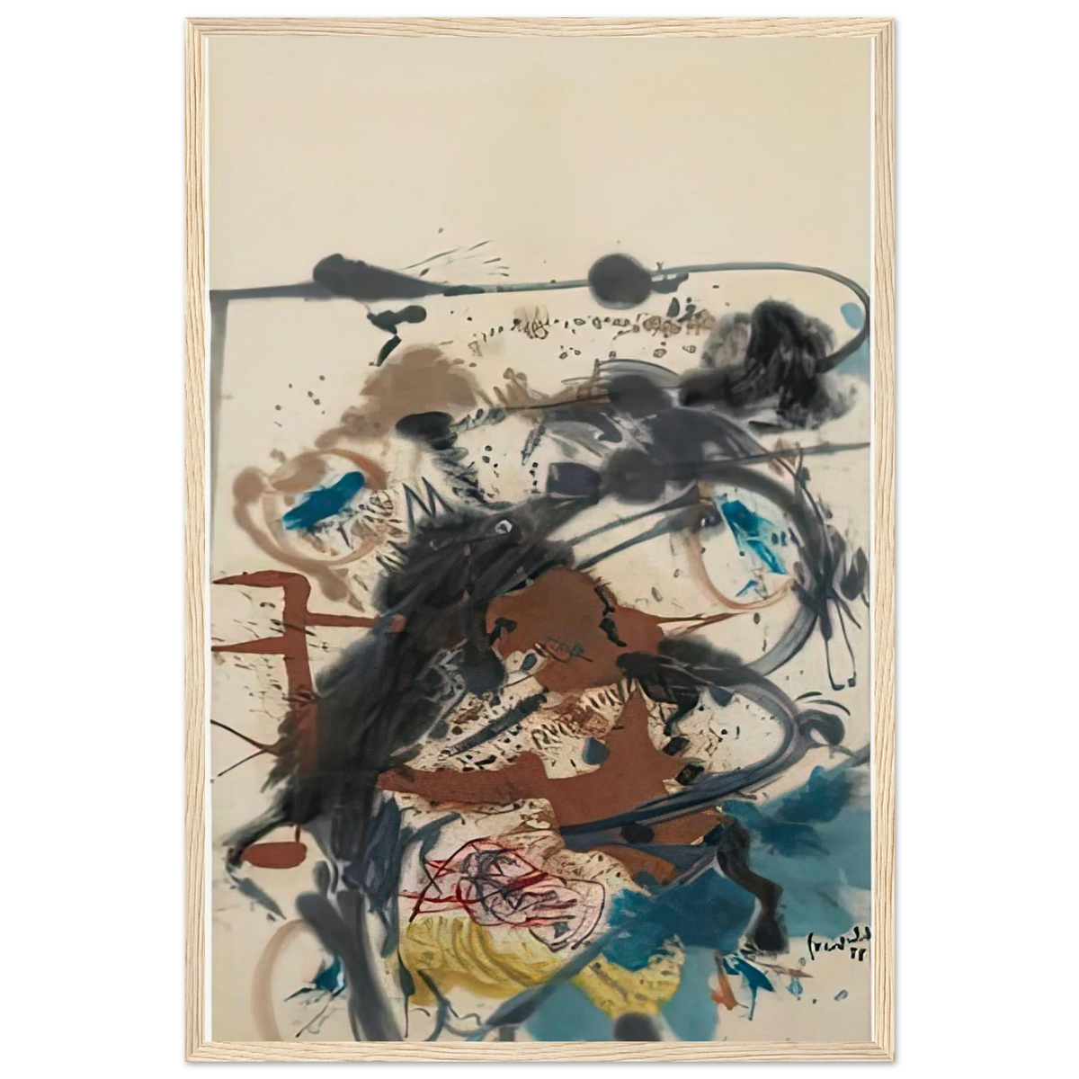 Winter Hunt, 1958- Framed Poster | Helen Frankenthaler Framed Prints Wall Art | Frankenthaler Helen