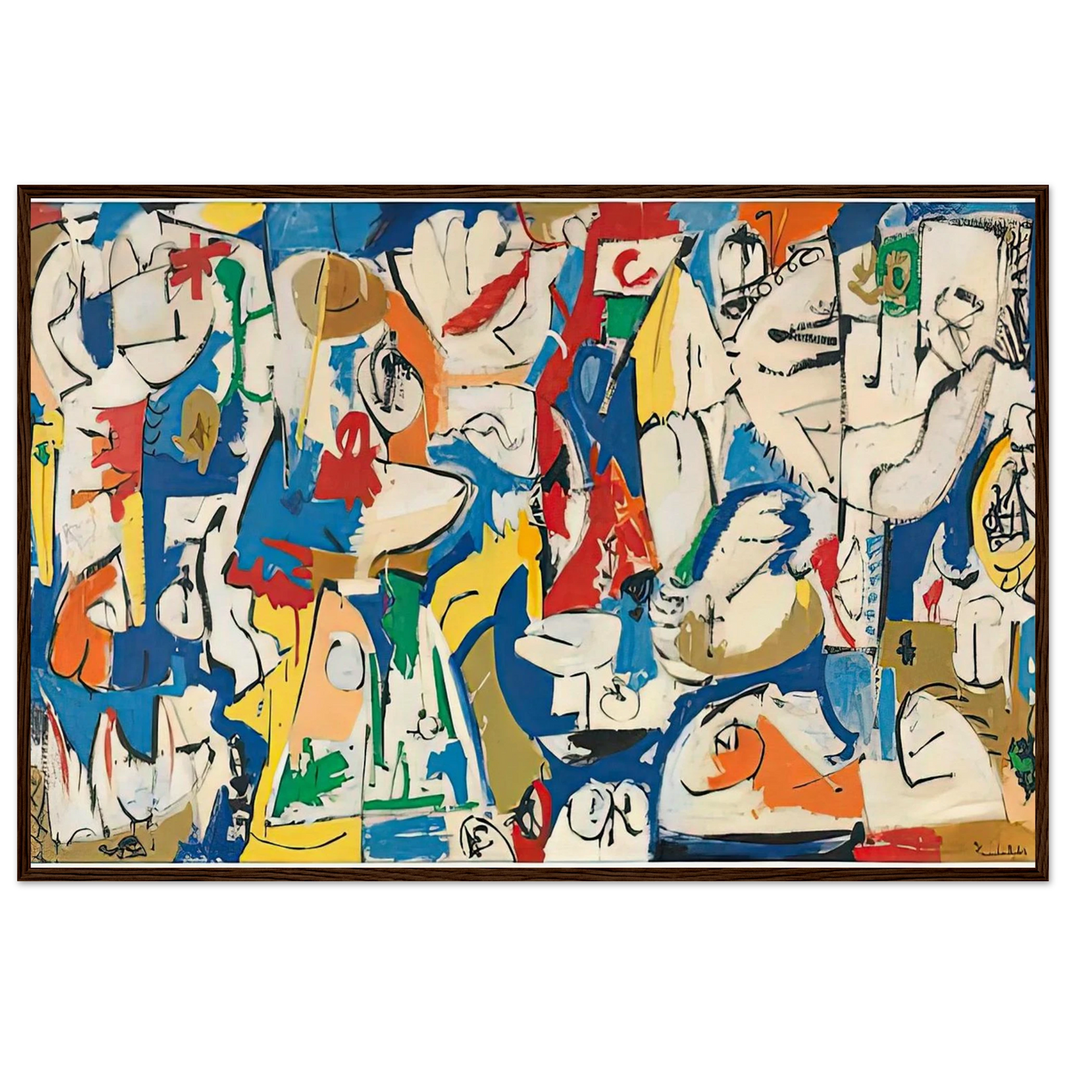 The Jugglers, 1951- Framed Poster | Helen Frankenthaler Framed Prints Wall Art | Frankenthaler Helen