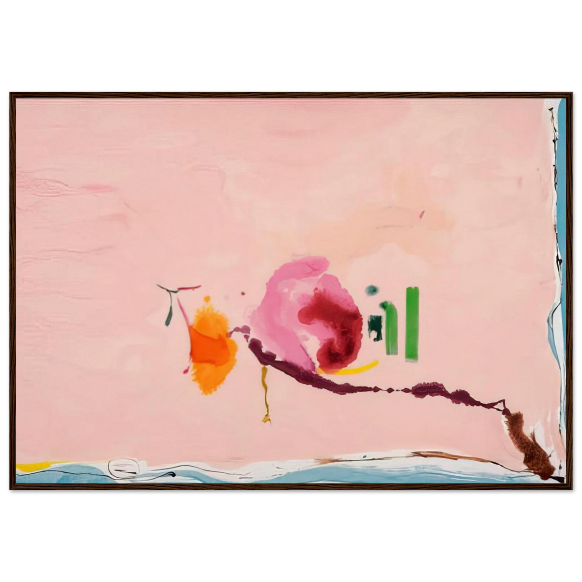 Flirt - 1995 Framed Poster | Helen Frankenthaler Framed Prints Wall Art | Frankenthaler Helen