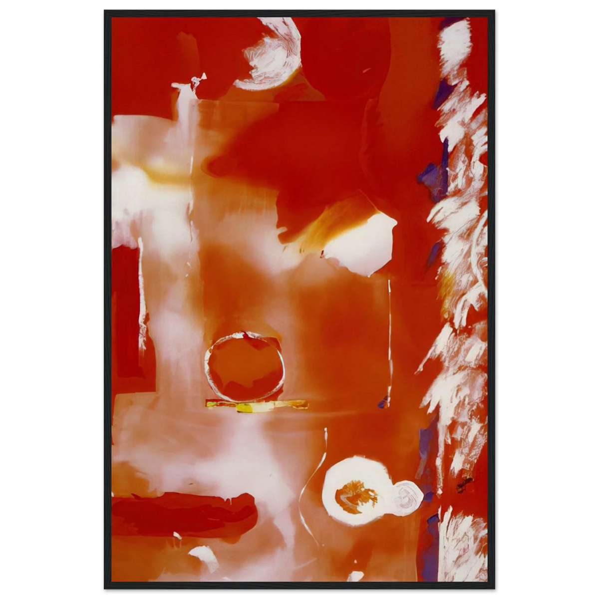 Seeing the Moon on a Hot Summer Day - 1987 Framed Poster | Helen Frankenthaler Framed Prints Wall Art | Frankenthaler Helen