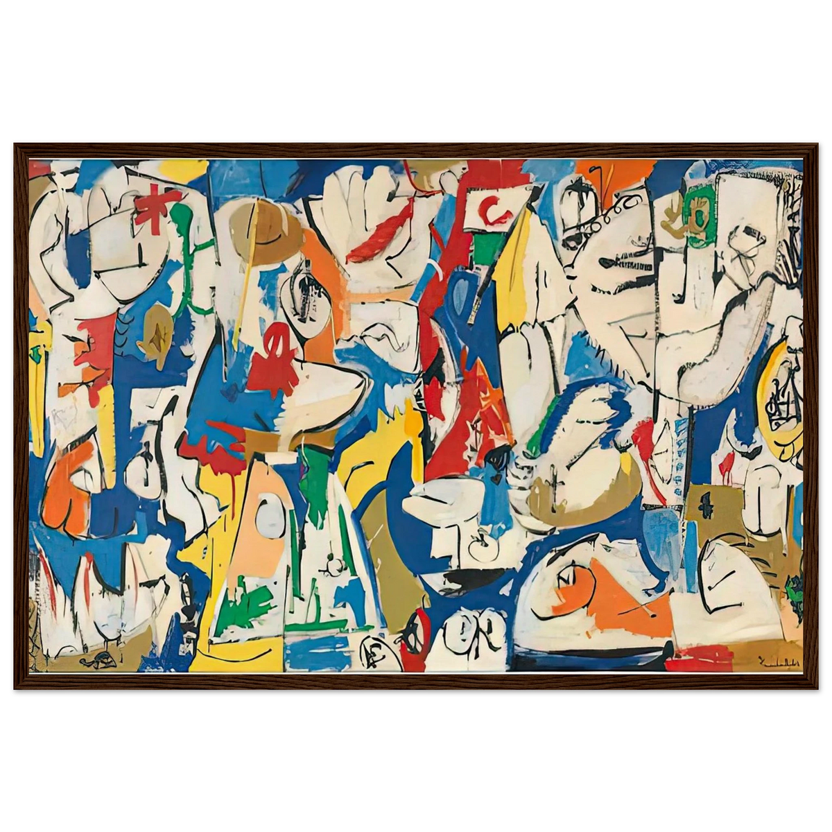 The Jugglers, 1951- Framed Poster | Helen Frankenthaler Framed Prints Wall Art | Frankenthaler Helen
