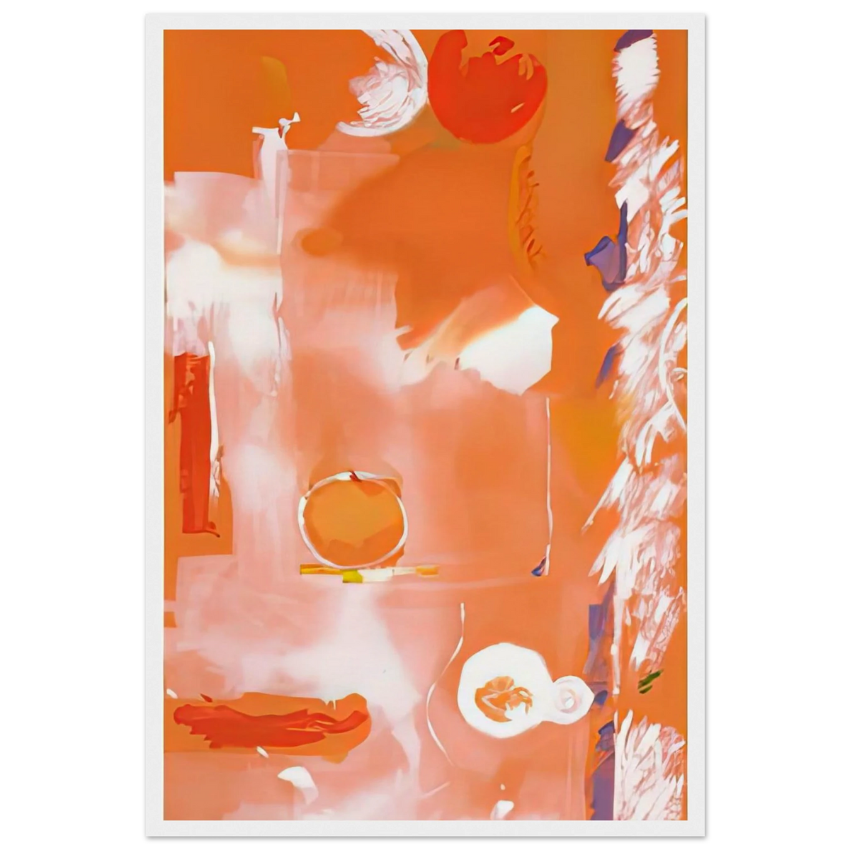 Seeing the Moon on a Hot Summer Day, 1987- Framed Poster | Helen Frankenthaler Framed Prints Wall Art | Frankenthaler Helen
