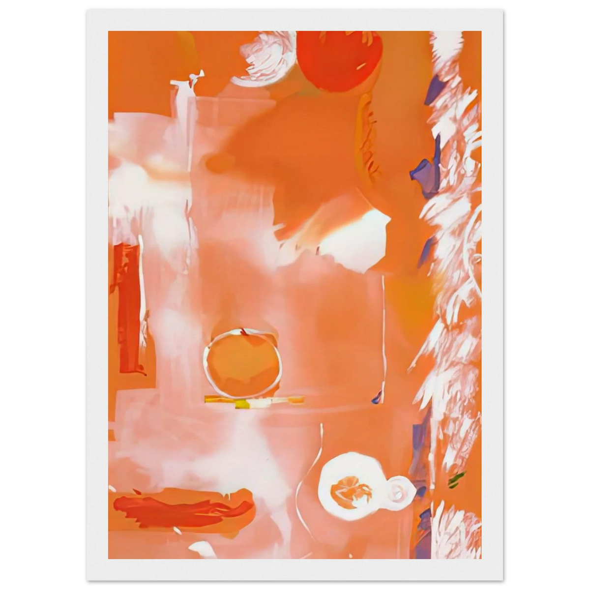 Seeing the Moon on a Hot Summer Day, 1987- Framed Poster | Helen Frankenthaler Framed Prints Wall Art | Frankenthaler Helen