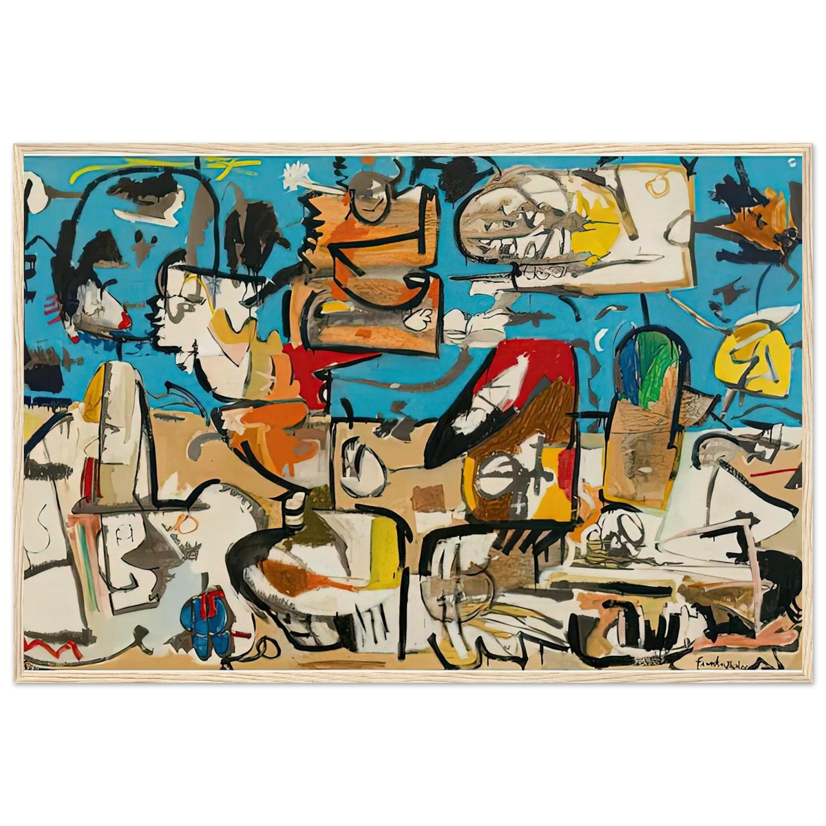 Untitled, 1951- Framed Poster | Helen Frankenthaler Framed Prints Wall Art | Frankenthaler Helen