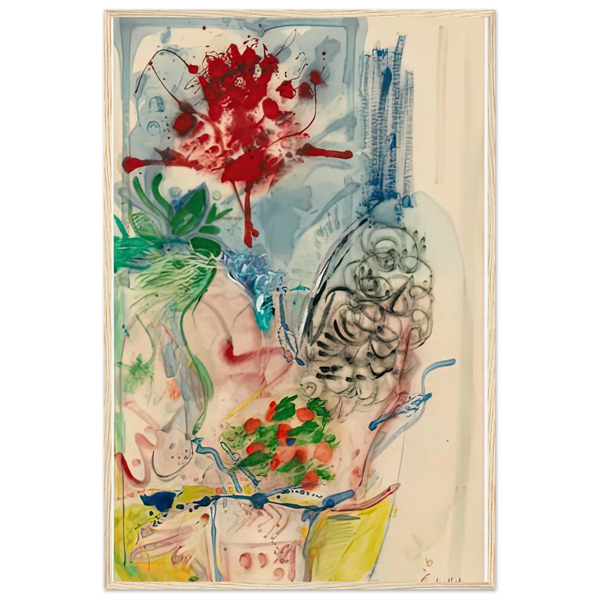 L’Amour Toujours L’Amour, 1957- Framed Poster | Helen Frankenthaler Framed Prints Wall Art | Frankenthaler Helen