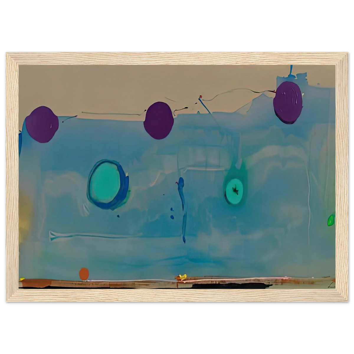 Water Shadows, 1988- Framed Poster | Helen Frankenthaler Framed Prints Wall Art | Frankenthaler Helen