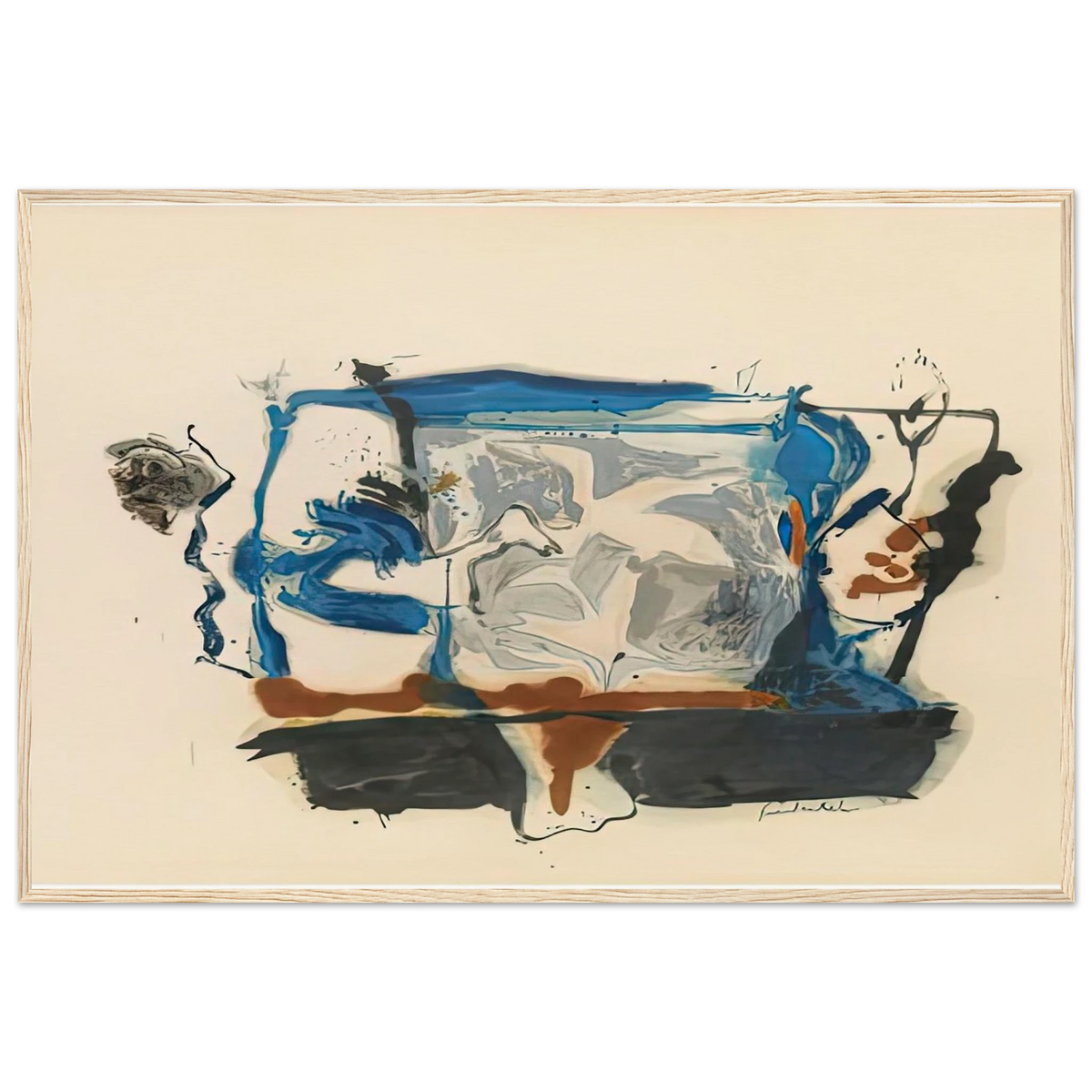 Swan Lake II, 1961- Framed Poster | Helen Frankenthaler Framed Prints Wall Art | Frankenthaler Helen
