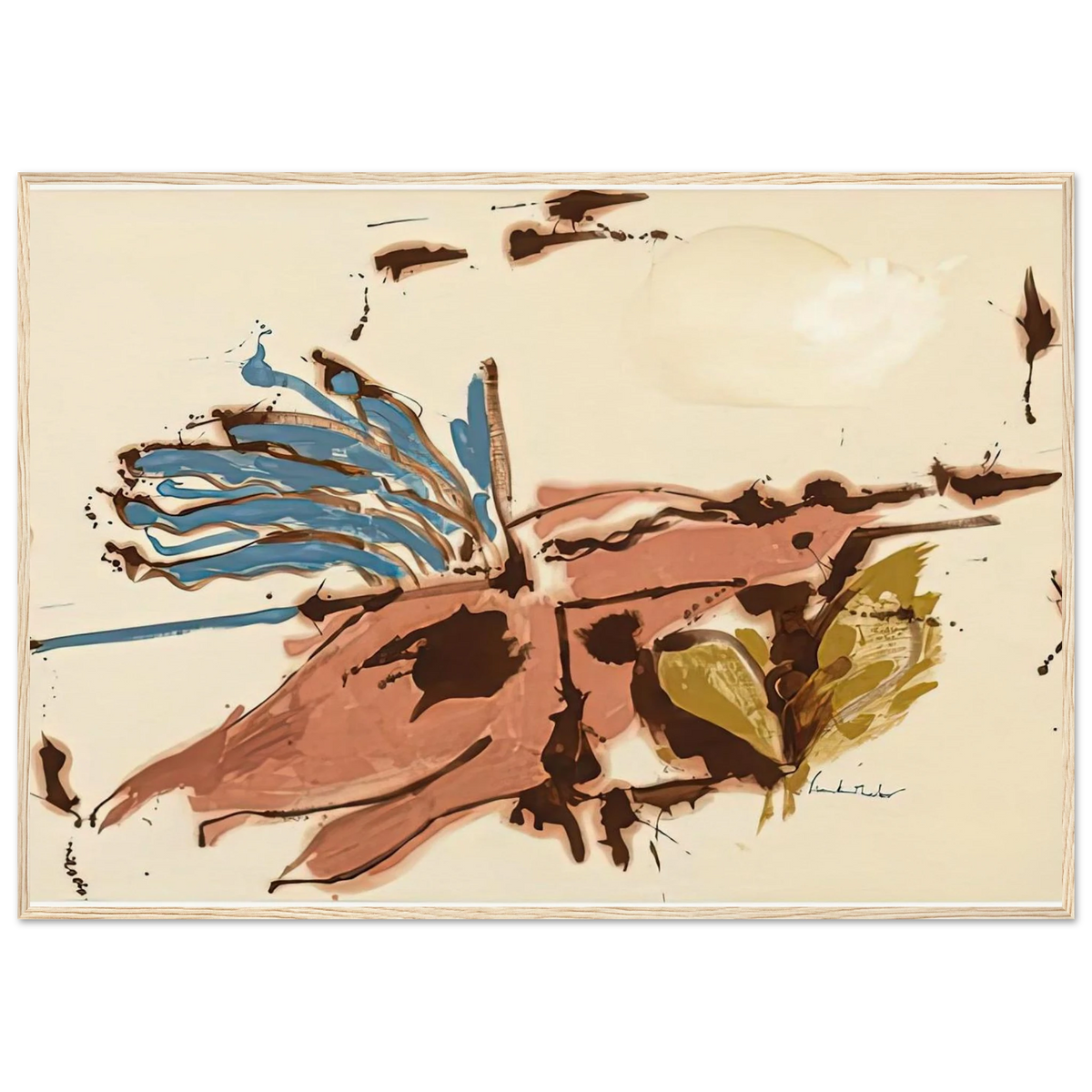 Pink Bird Figure I, 1961- Framed Poster | Helen Frankenthaler Framed Prints Wall Art | Frankenthaler Helen