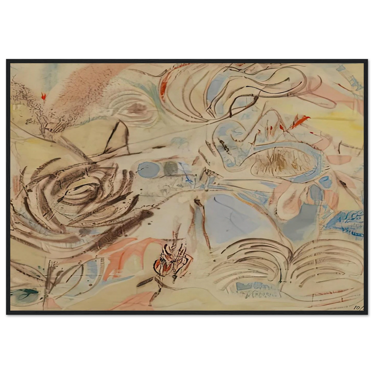 10 29 52, 1952- Framed Poster | Helen Frankenthaler Framed Prints Wall Art | Frankenthaler Helen